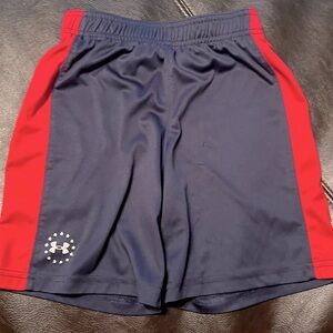 Red and navy Under Armour shorts